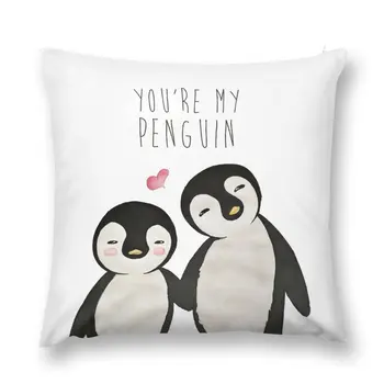 Ты мой пингвин | When Penguins are in Love, Декоративная подушка, чехол для детских подушек в гостиной